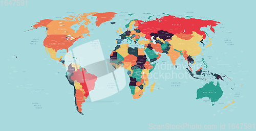 Image of World political vector detailed map
