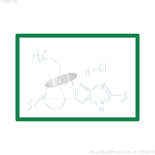 Image of Icon Of Chemistry Formula On Classroom Blackboard