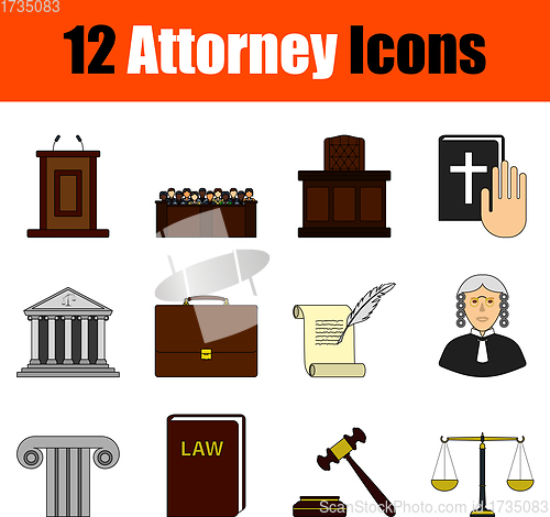 Image of Attorney Icon Set