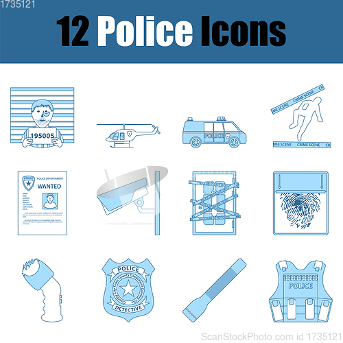 Image of Police Icon Set