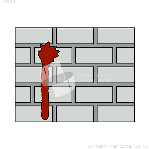 Image of Blood On Brick Wall Icon