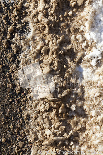 Image of close-up of a rural sand road