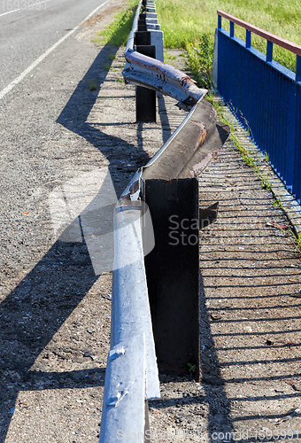 Image of automobile road after a past accident car collisions