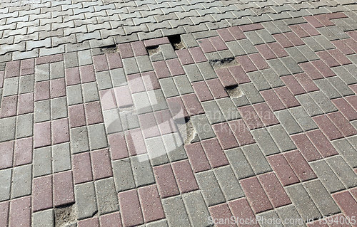 Image of road made of modern tiles