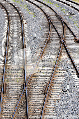 Image of the railway goes on the ground