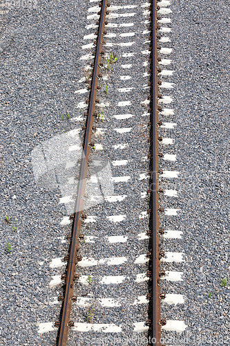 Image of the railway goes on the ground