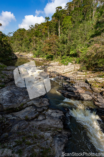 Image of Madagascar mountain river, Ranomafana national park. Madagascar wilderness landscape