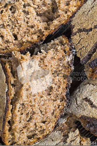 Image of rye flour bread, close-up