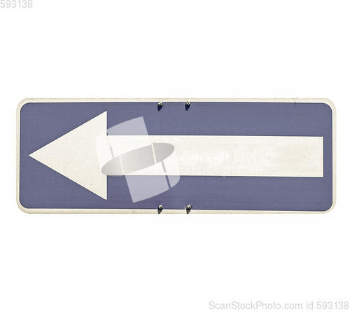 Image of Vintage looking Direction arrow sign