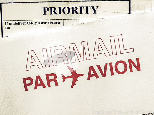 Image of Vintage looking Airmail picture