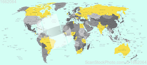 Image of World political vector detailed map