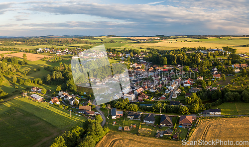 Image of Panorama of central European village Puklice