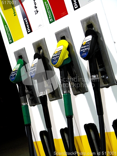 Image of gas station pumps