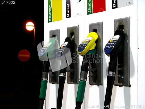 Image of gas station pumps