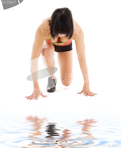 Image of runner ready to start