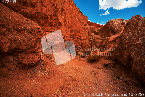 Image of Colorful eroded landform of Altai mountains