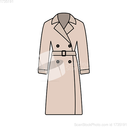 Image of Business Woman Trench Icon