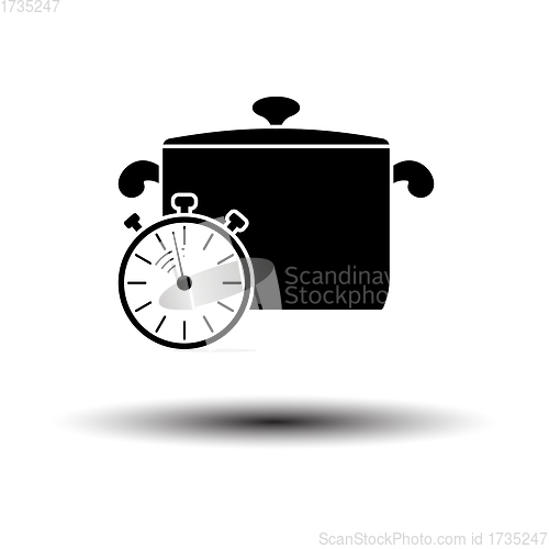 Image of Pan With Stopwatch Icon