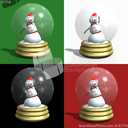 Image of Snowman Snow Globes