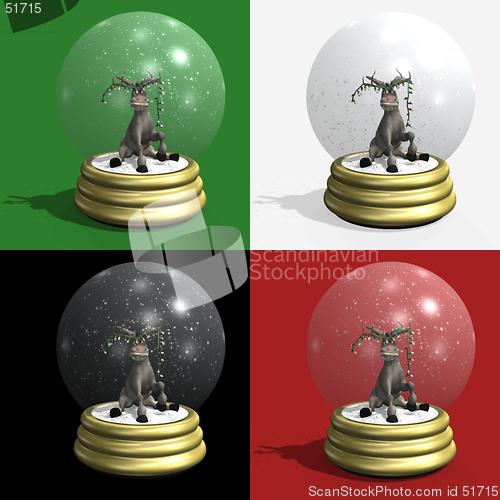 Image of Christmas Donkey Snow Globes