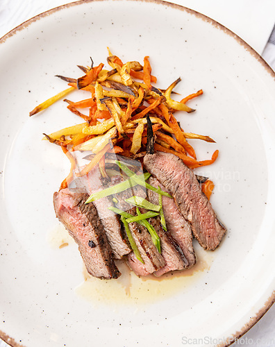 Image of Beef steak with sweet potato