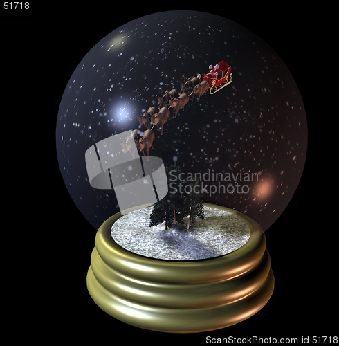 Image of Flying Santa Snow Globe