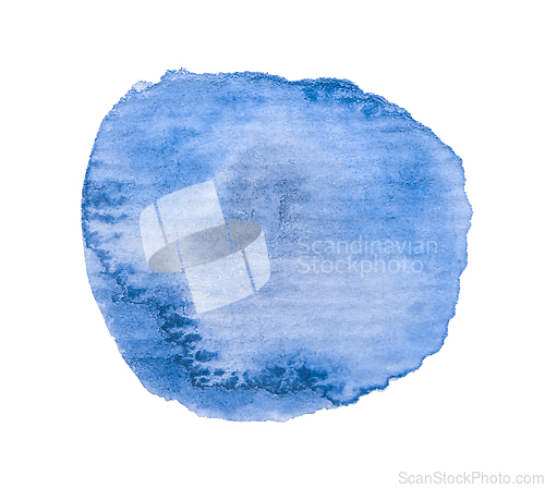 Image of Hand painted watercolor blob on textured paper.