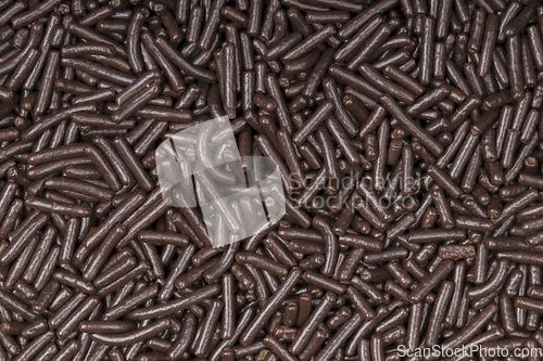 Image of Chocolate sprinkles texture, food background