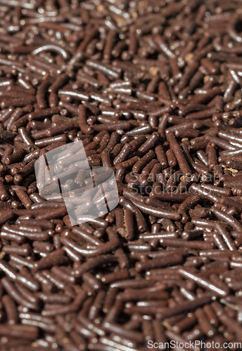 Image of Chocolate sprinkles texture, food background