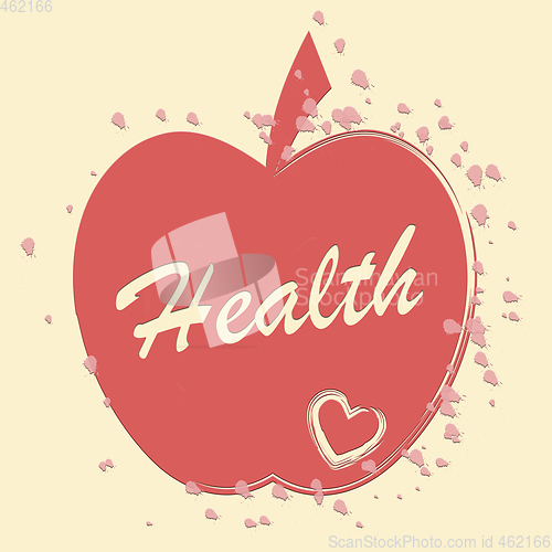 Image of Health Apple Means Healthy Wellness And Care