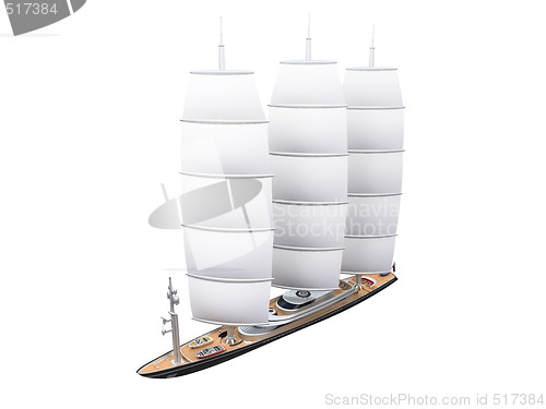 Image of Vessel boat isolated over white