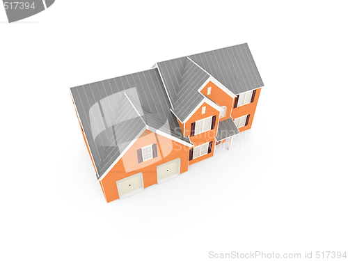 Image of house over white