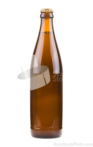 Image of Generic brown beer bottle, sealed and filled with beer