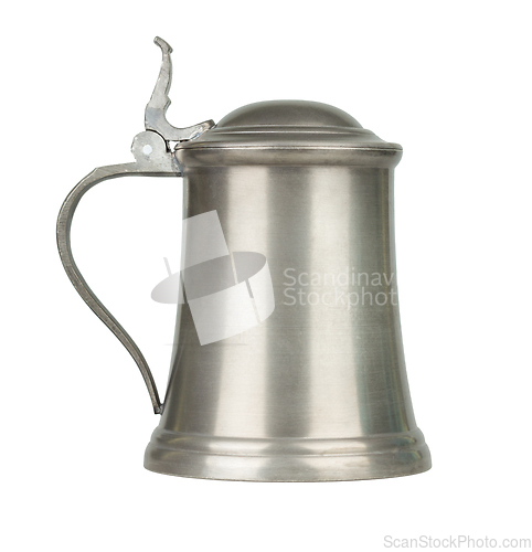 Image of Metallic Beer Mug isolated on white background