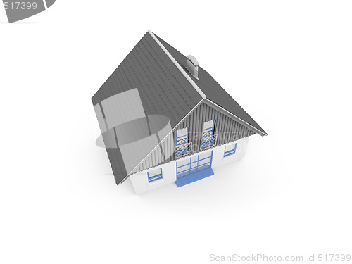 Image of house over white