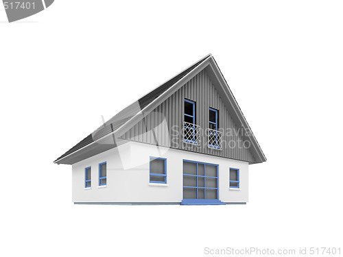 Image of house over white
