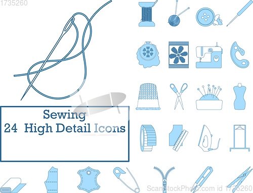 Image of Sewing Icon Set