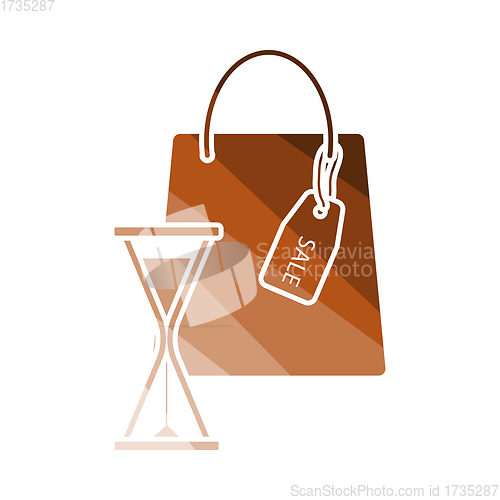 Image of Sale Bag With Hourglass Icon