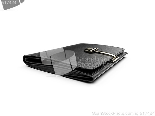 Image of Black leather wallet