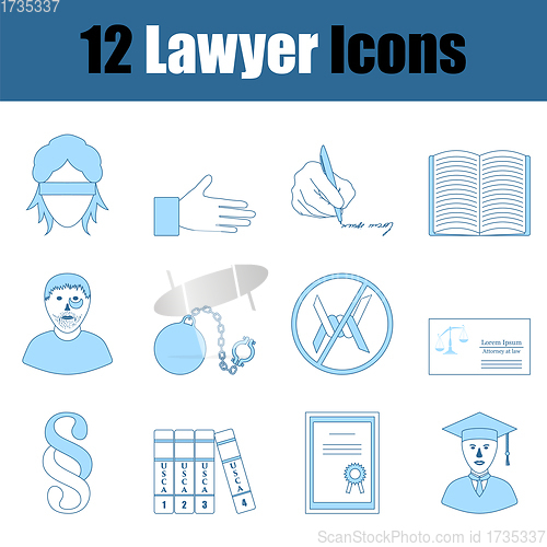 Image of Lawyer Icon Set