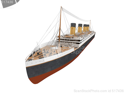 Image of Big ship liner front view