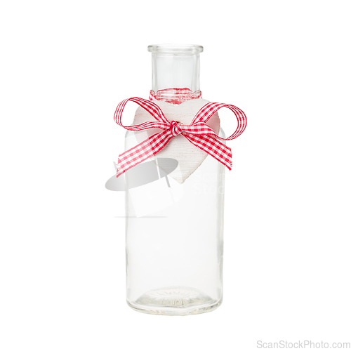 Image of Bottle with heart shaped tag