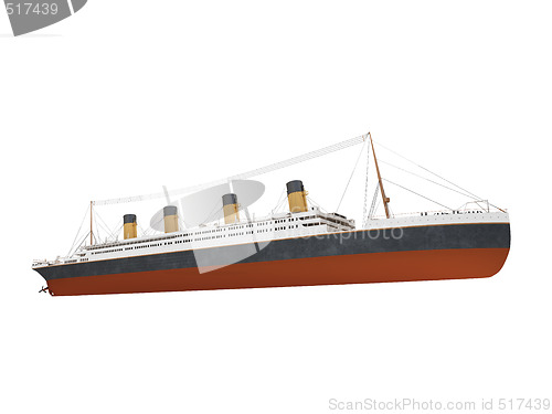 Image of Big ship liner front view