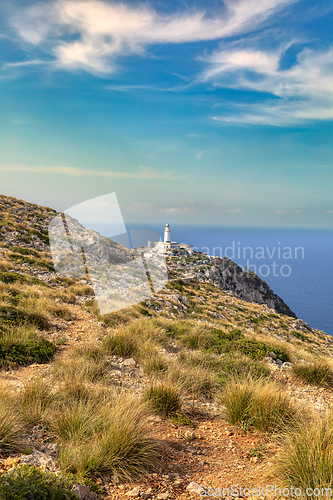 Image of Lighthouse at Cape Formentor in the Coast of North Mallorca, Spain