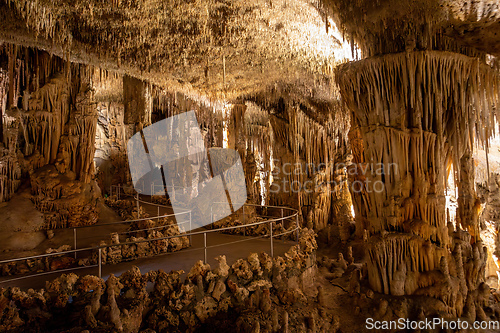 Image of Dragon cave, Coves del Drach, (Cuevas del Drach). Porto Cristo. Balearic Islands Mallorca Spain.