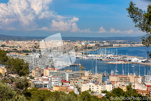 Image of Palma de Mallorca cityscape. Balearic Islands Mallorca Spain.