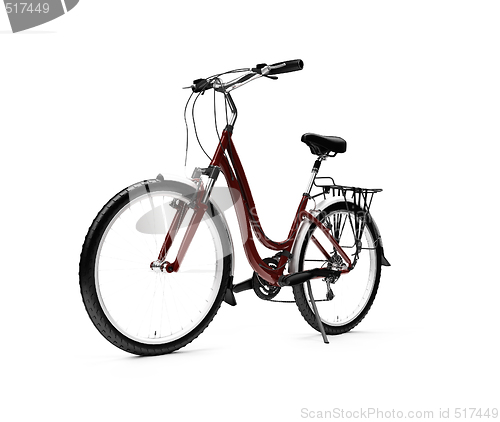 Image of bicycle isolated over white