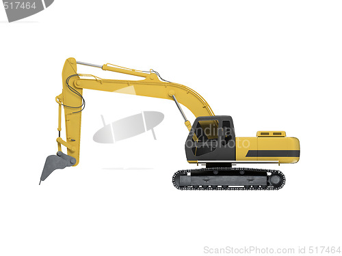 Image of excavator side view