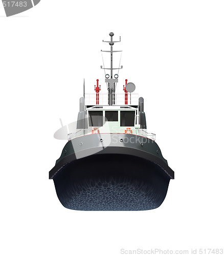 Image of small boat front view