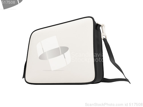 Image of White leather handbag